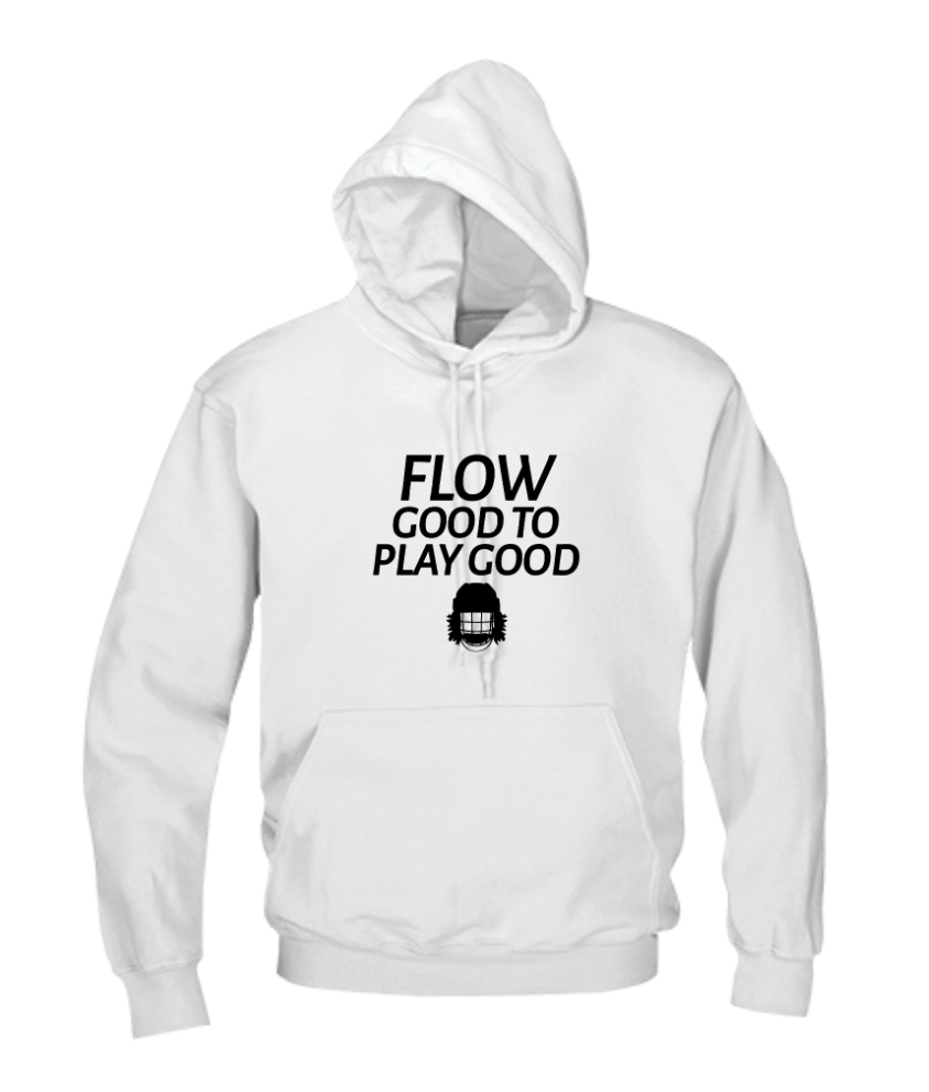 Flow Good To Play Good White Adult Hoodie