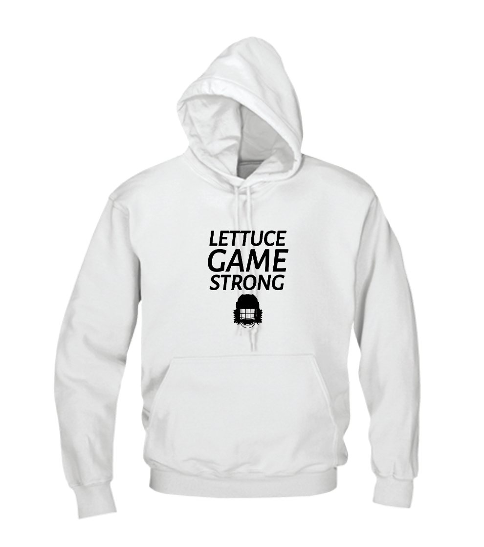 Lettuce Game Strong White Adult Hoodie