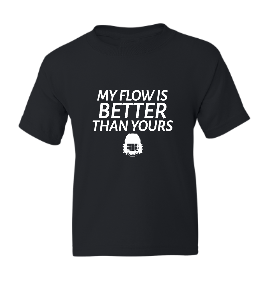 My Flow Is Better Than Yours Black Youth T-shirt